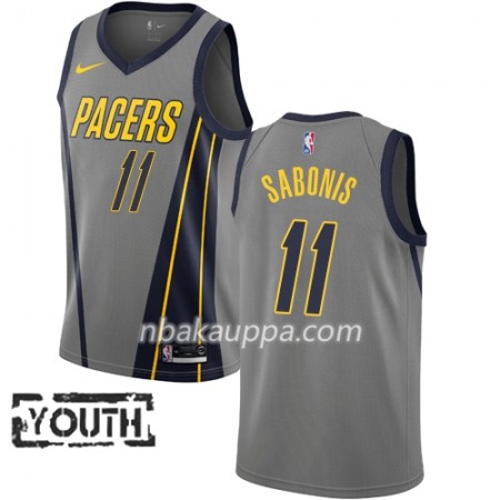 Indiana Pacers Domantas Sabonis 11 2018-19 Nike City Edition Harmaa Pelipaidat Swingman - Lasten
